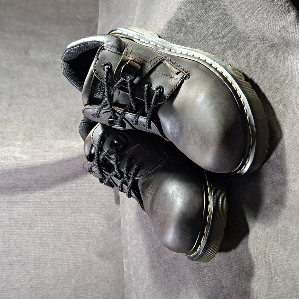 Dr. Martens Industrial Slip Resistant Brown Leather Lace Up Safety Shoes G US 11